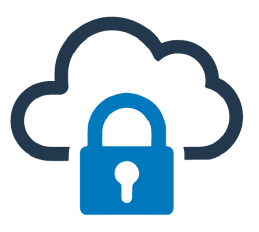 Cloud and lock symbolizing Computing Threats