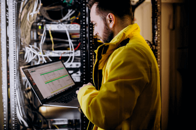 Man planning for IT assets disposal because her ITAD company has shut down